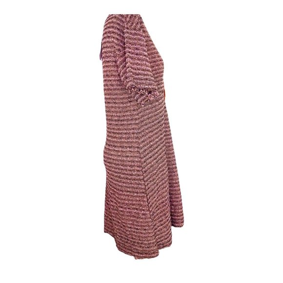 Zara Trafaluc Women's Knit Sheath Dress Fall Winter Tie Front Size S Striped NWT - Picture 5 of 11